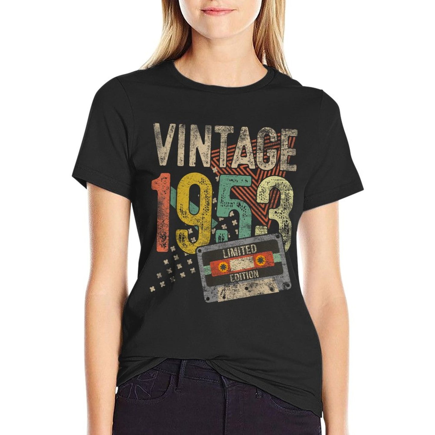 Vintage 1953 72nd Birthday Gifts For Men Women 72 Year Old  Summer-ready Fabric T-Shirt