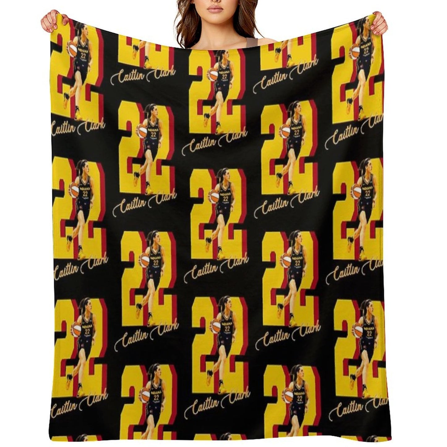 Caitlin Clark 22 Travel-friendly Throw Blanket