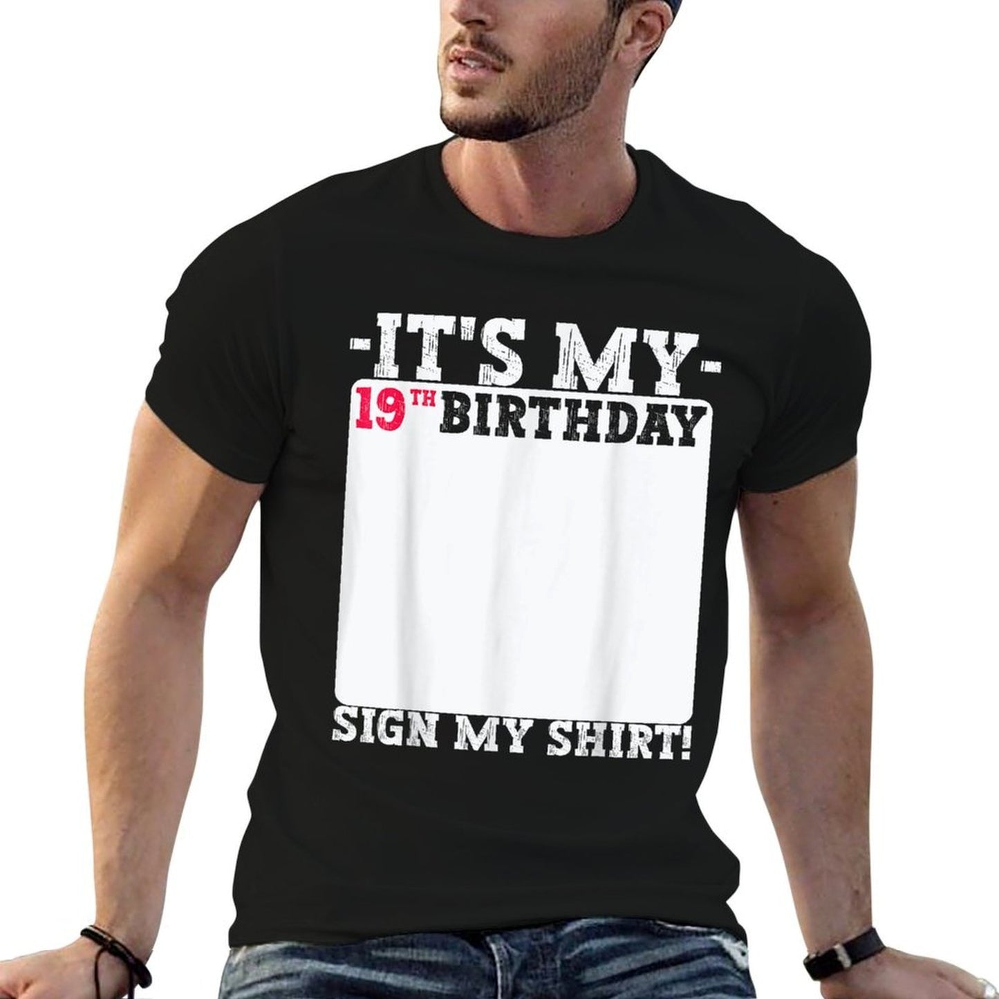 It's My 19th Birthday 19 Years Old Birthday Party Sign My  Lightweight T-Shirt
