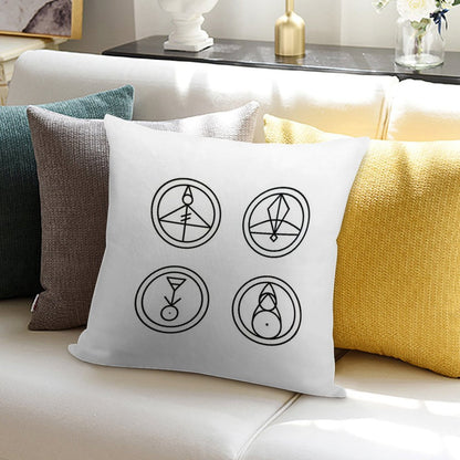 Luz's Glyphs Soft Durable Construction Throw Pillow