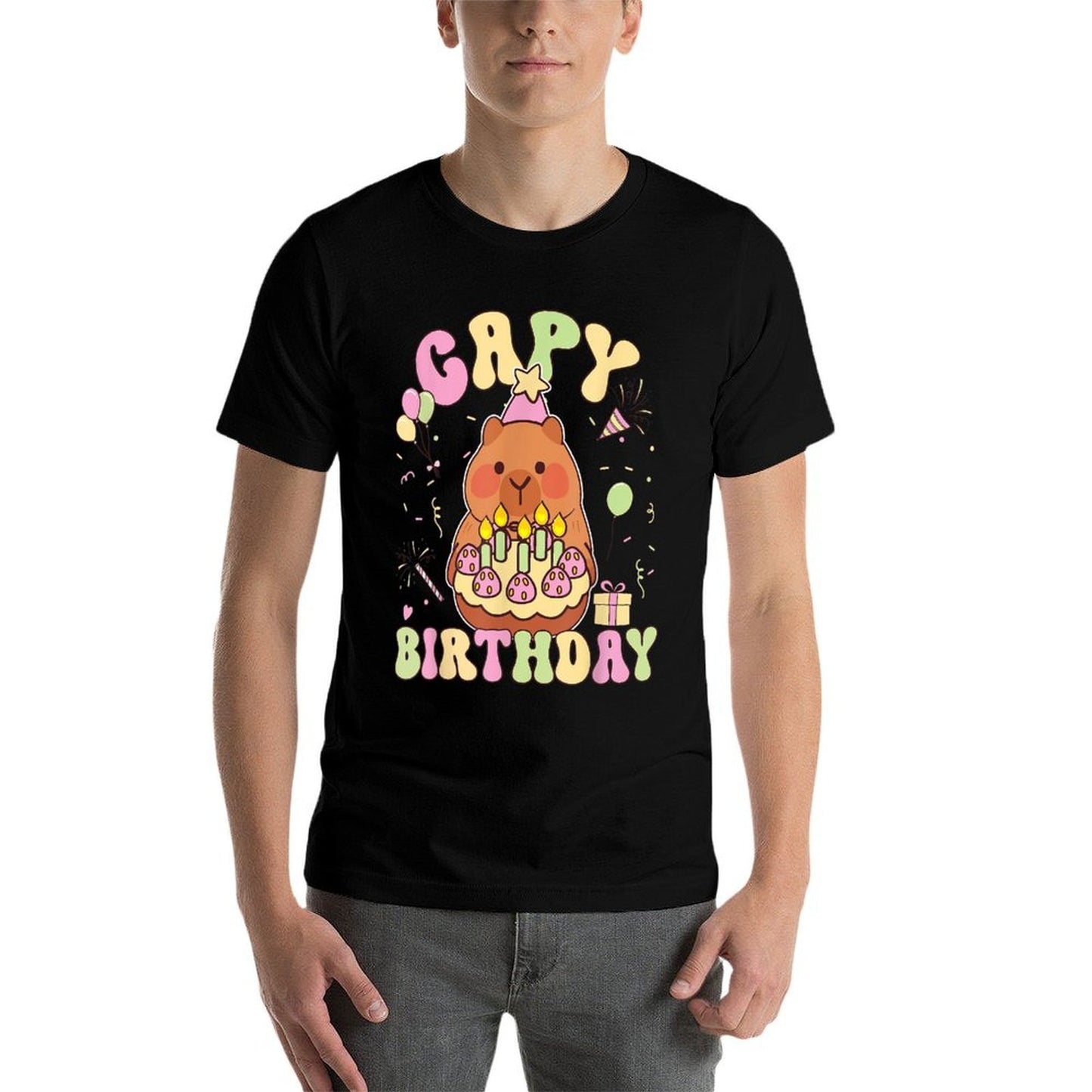Capy Birthday Funny Capybara Animals Boys Girls Birthday  Lightweight T-Shirt