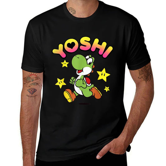 Nintendo Super Mario Yoshi Star Power Sprint Graphic Comfortable T-Shirt