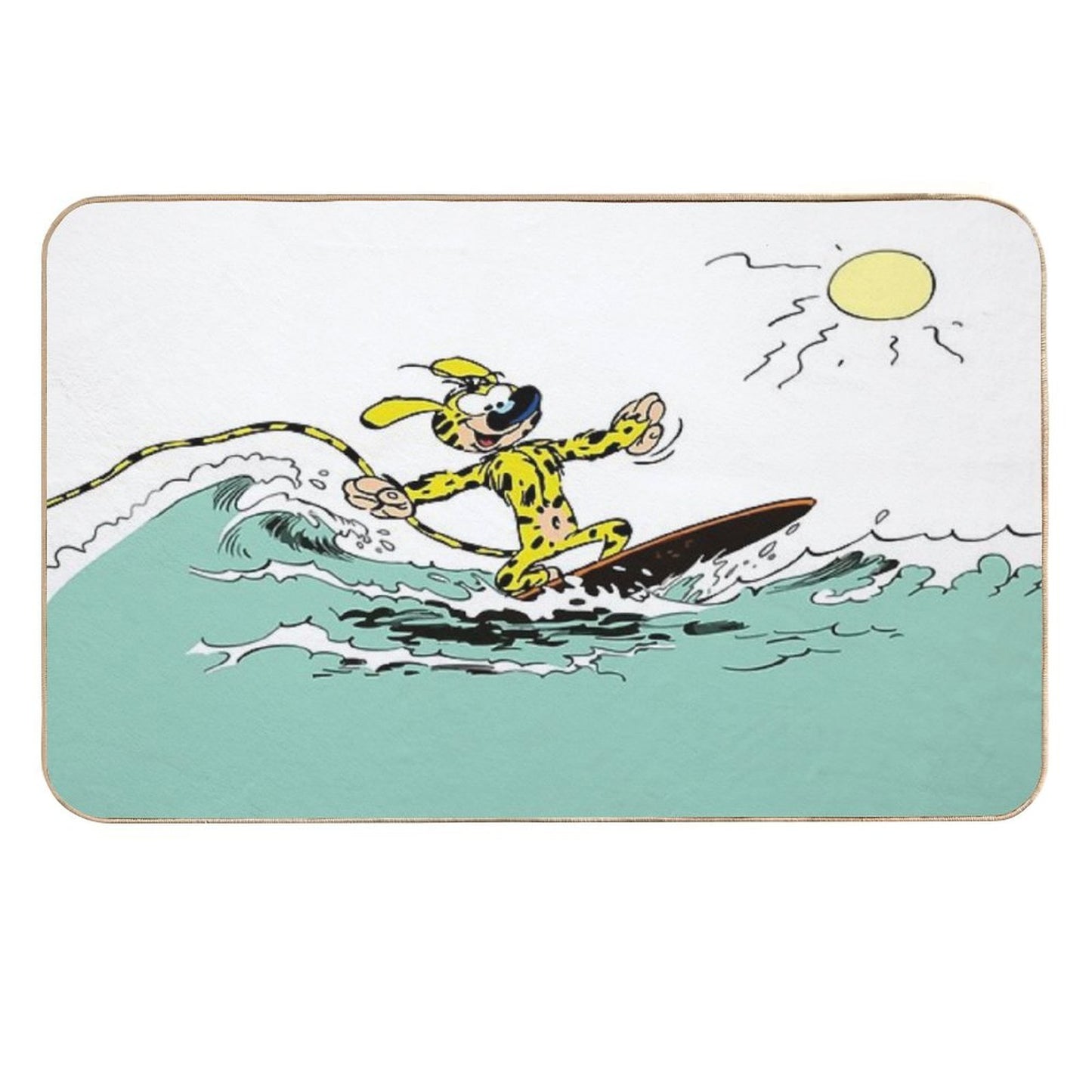 Marsupilami Surfing  Absorbent Bath Mat