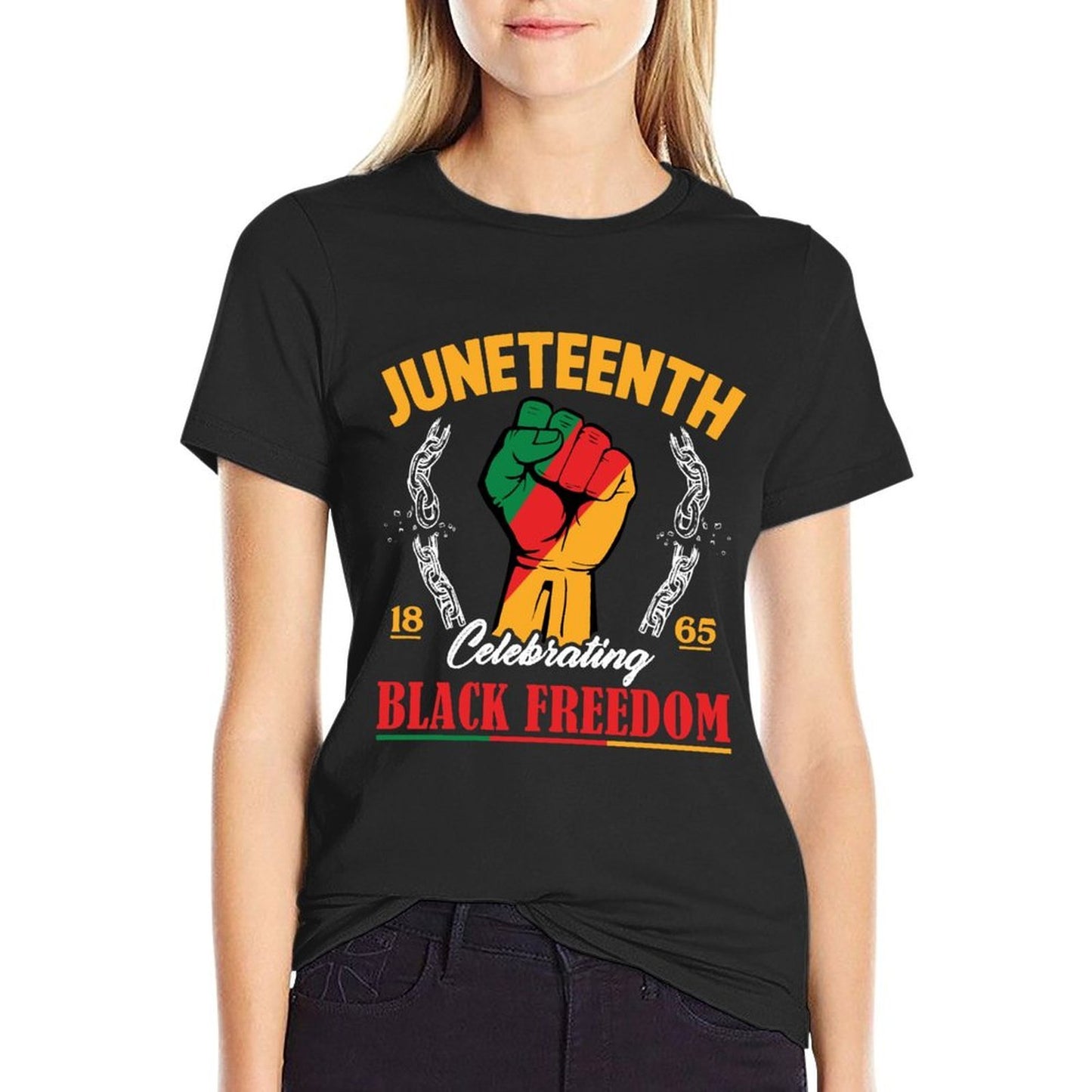 Juneteenth Men Celebrating Black Freedom Day 1865  Polyester Blend T-Shirt
