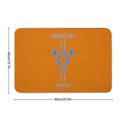 Ahsoka Tano Aurabesh Blue Durable Bath Mat