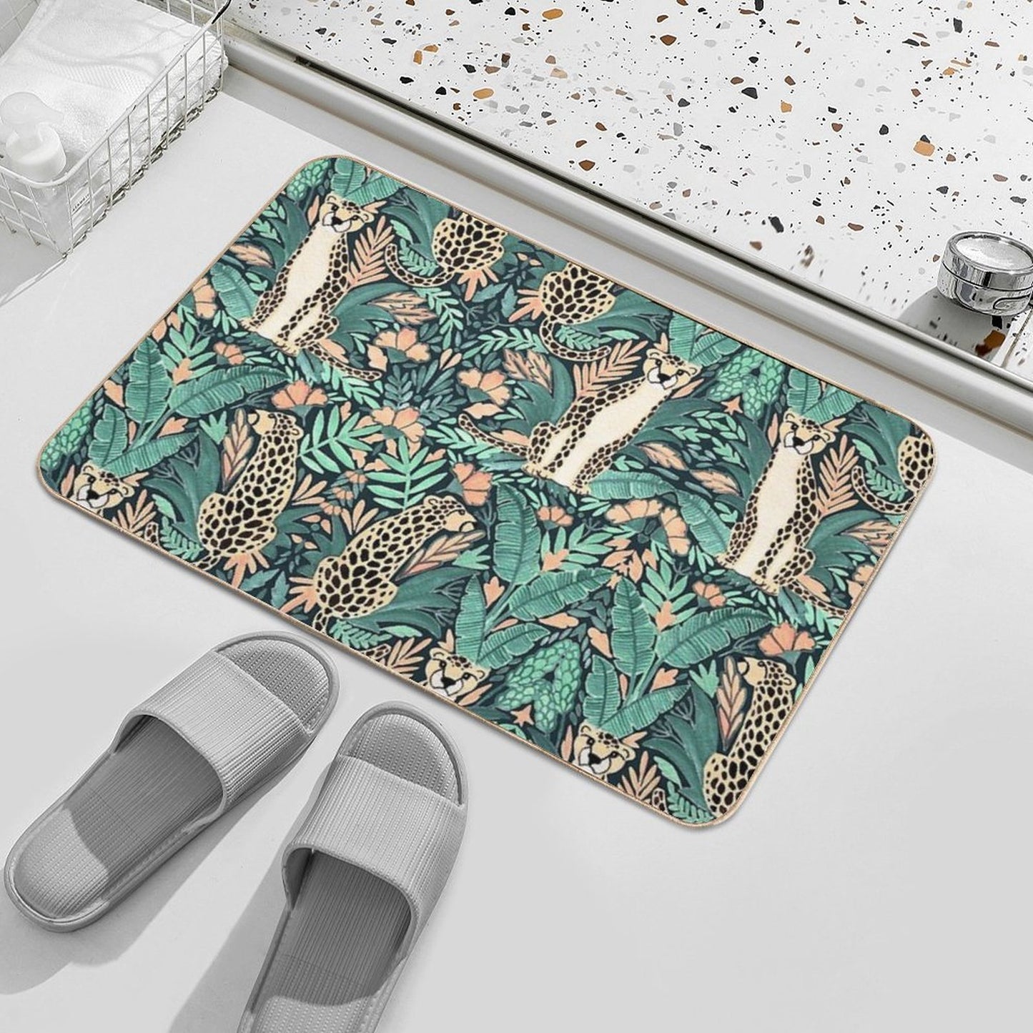 Leopard  Slip-Resistant Bath Mat
