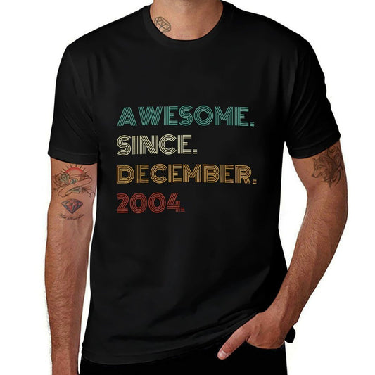 21 Years Old Awesome Since December 2004 21st Birthday  Lightweight T-Shirt