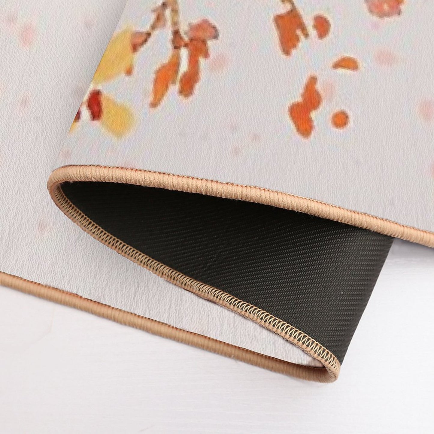 Abstract Effects With Flowers, Flowers With Abstract Effect-  Fade-Resistant Bath Mat