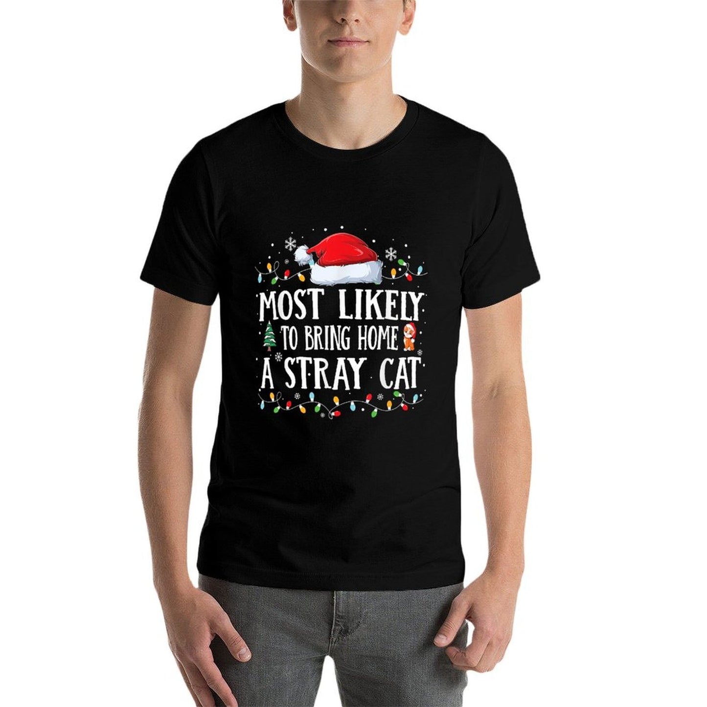 Most Likely To Bring Home Stray Cat Family Matching  Affordable Price T-Shirt