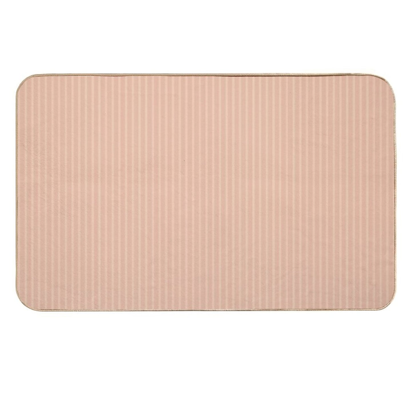 Cozy Comfort - Stripe  Blush  Fade-Resistant Bath Mat