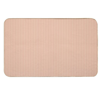 Cozy Comfort - Stripe  Blush  Fade-Resistant Bath Mat