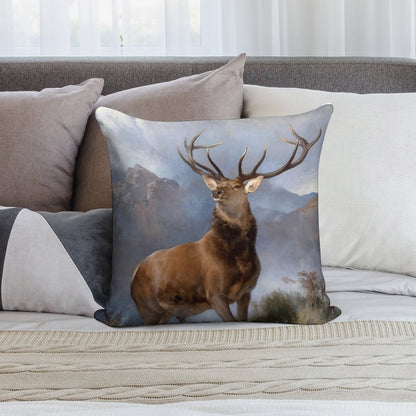 The Monarch of The Glen by Edwin Landseer Soft Durable Construction Throw Pillow