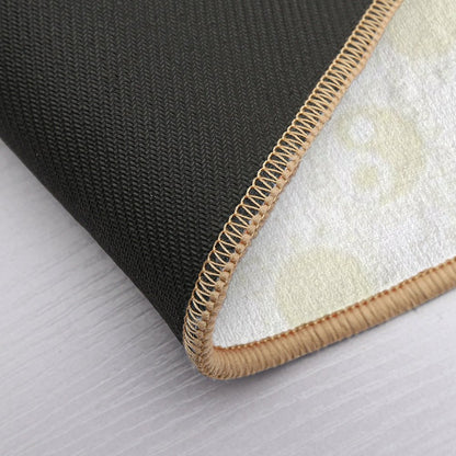 Hippy Chicks Inspiration Motivation 90s Retro Boho Blue Yin-Yang Sunburst Pattern - Cool Dorm Room Vibes by Jemma Jamie Skidmore  Pet-Safe Bath Mat