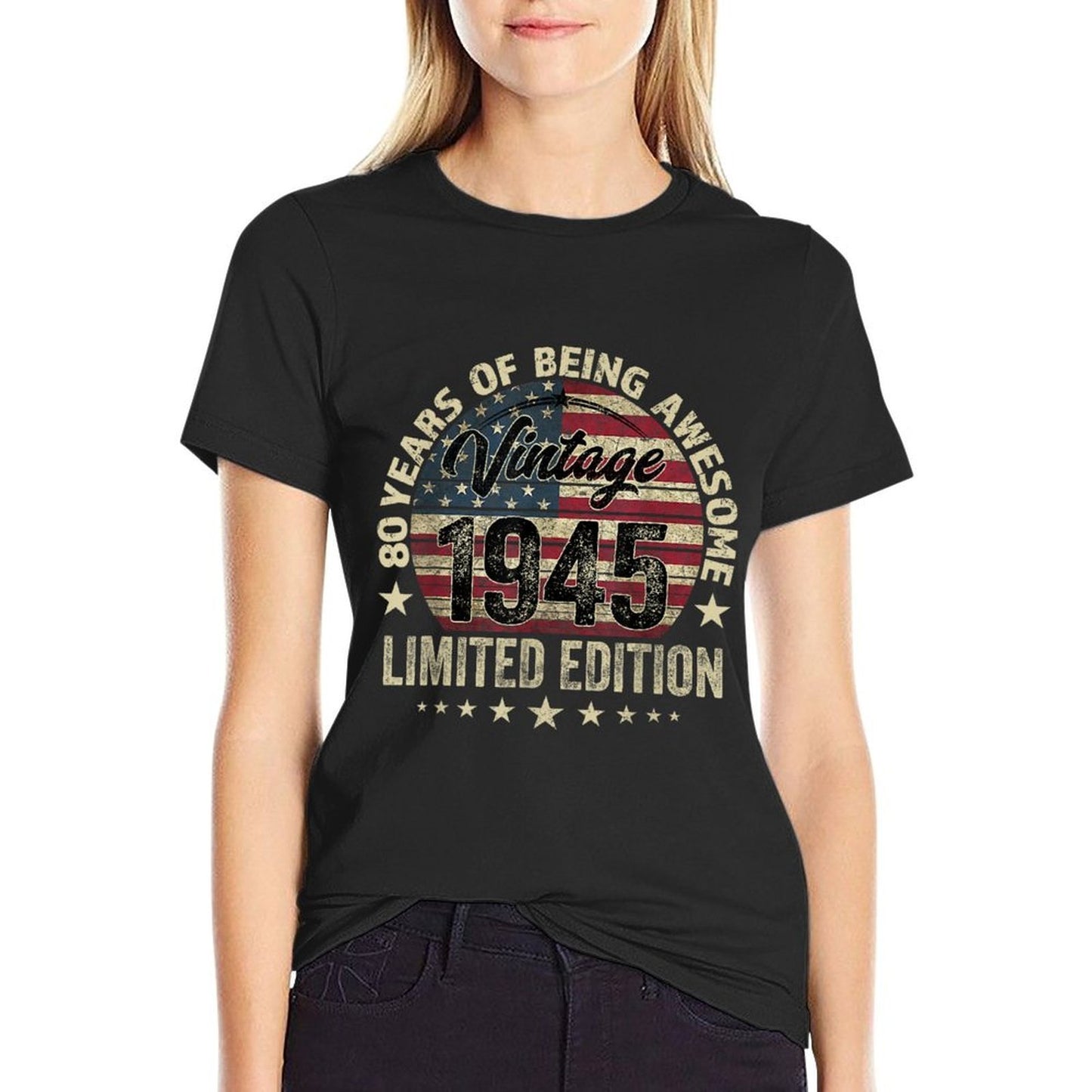 80 Years Old Born 1945 Vintage 80th Birthday  Breathable T-Shirt