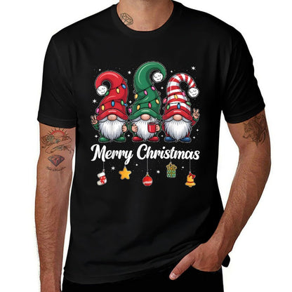 Cute Three Gnomes Merry Christmas Women Girls Kids Family  Affordable Price T-Shirt