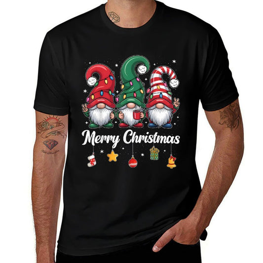 Cute Three Gnomes Merry Christmas Women Girls Kids Family  Affordable Price T-Shirt