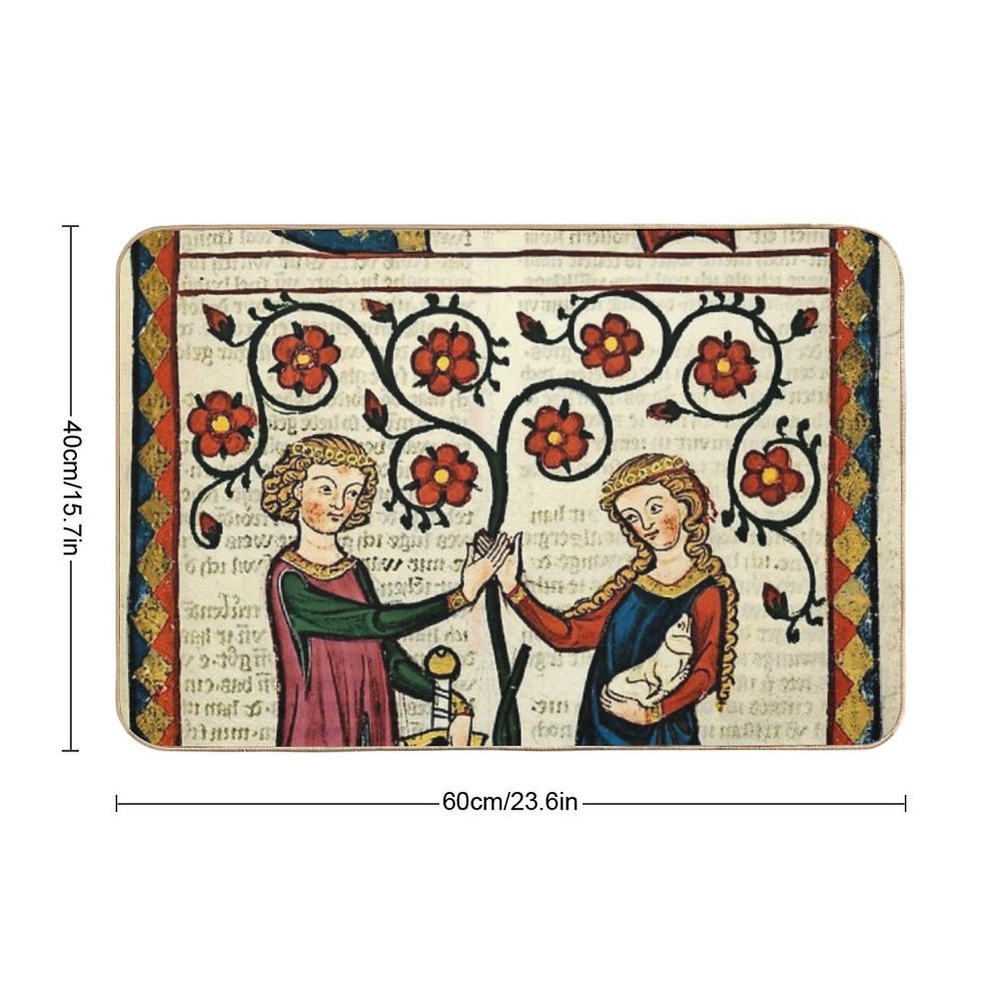Codex Manesse Bernger Von Horheim Durable Bath Mat