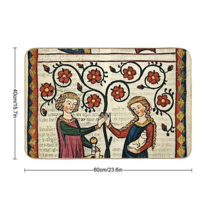 Codex Manesse Bernger Von Horheim Durable Bath Mat