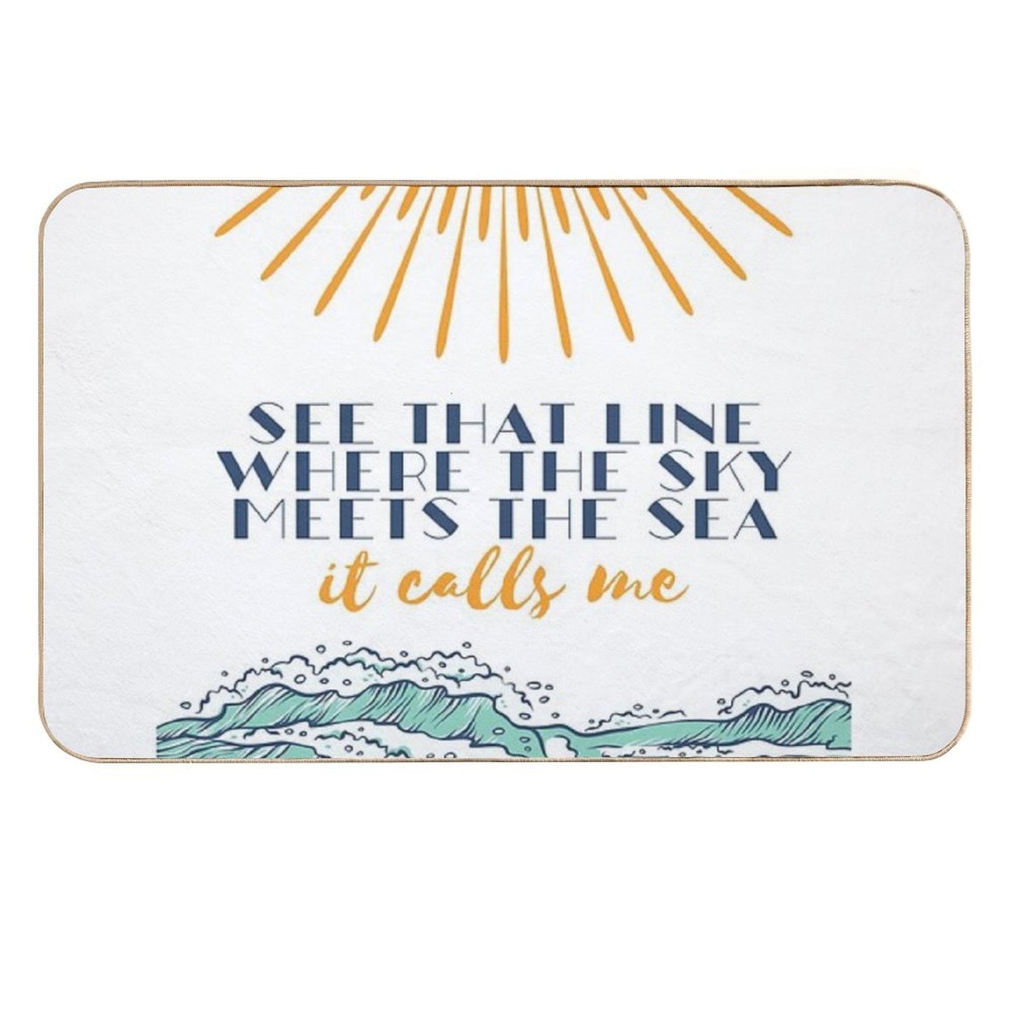 Sky & Sea  Fade-Resistant Bath Mat