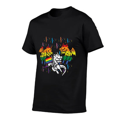 Rainbow Dragons LGBT Pride Month Gay Ally Animal  Quick-drying T-Shirt