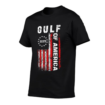 Gulf of USA America Funny USA Flag Wrinkle-resistant T-Shirt