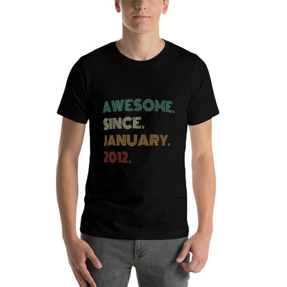 13 Years Old Awesome Since January 2012 13th Birthday  Slim-fit Cut T-Shirt