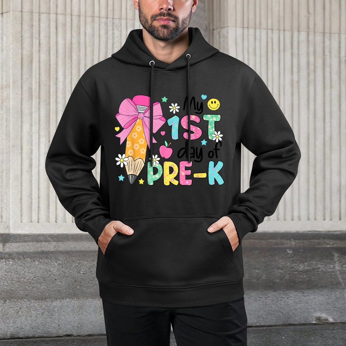 My 1st Day of Pre-K PreK Pre K 2025 Back to School Girls Kangaroo Pocket Hoodie