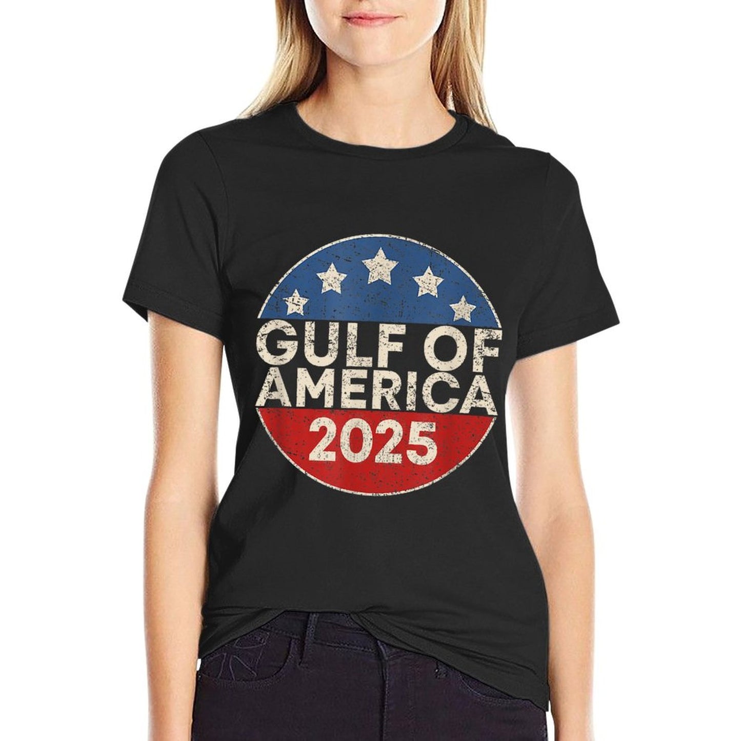 America Gulf Mexico - Gulf Of USA America 2025 Retro Button Stretchy T-Shirt