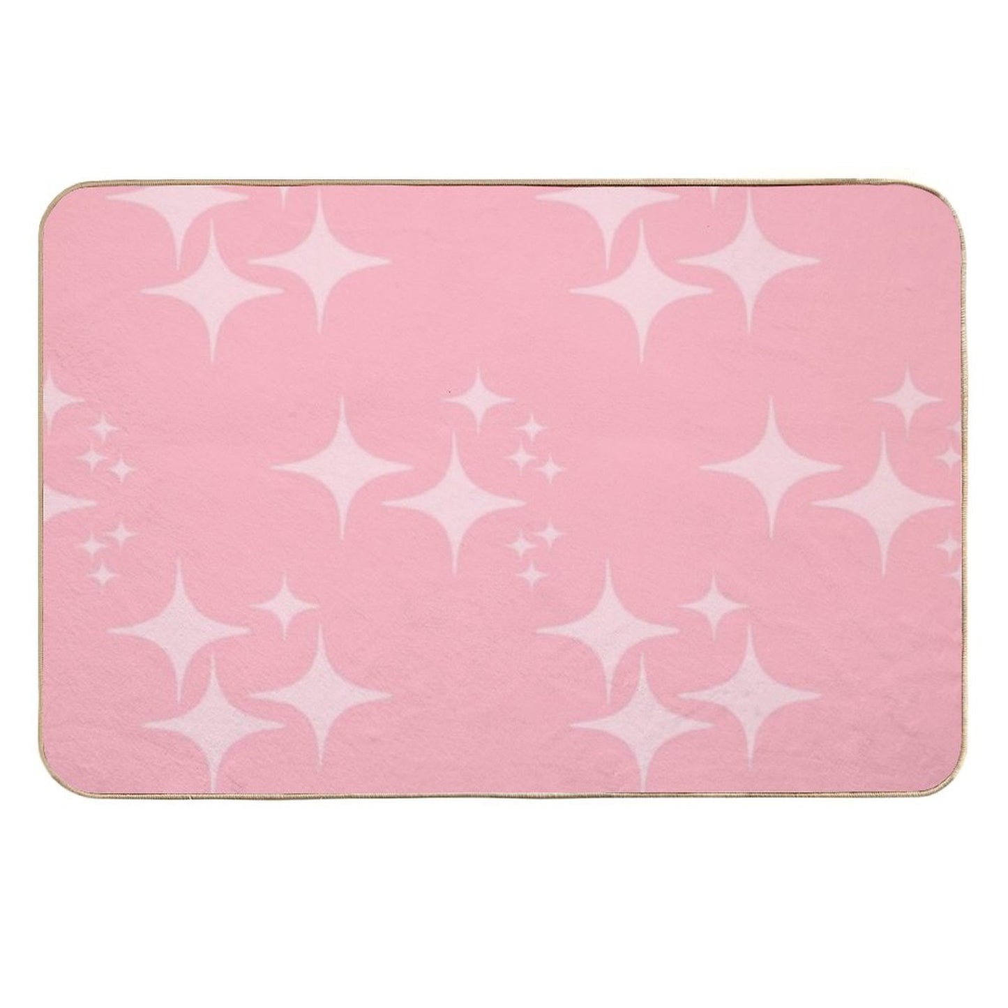 Retro1950s Mid Century Modern Pink Atomic Starburst  Versatile Bath Mat