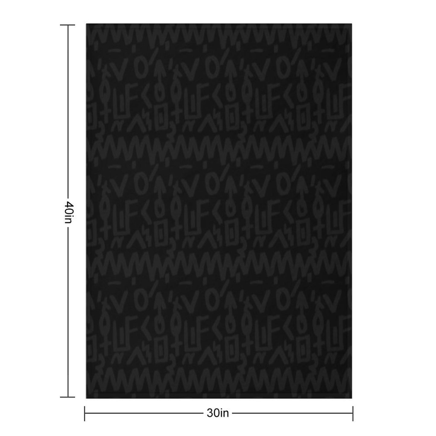 Black Pattern All-season Throw Blanket