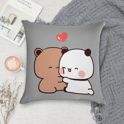 DuDu Bear And BuBu Panda Special Moment❤️ Soft Decorative Cover Throw Pillow