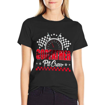 Race Car Birthday Party Racing Family Godfather Pit Crew  Wrinkle-resistant T-Shirt