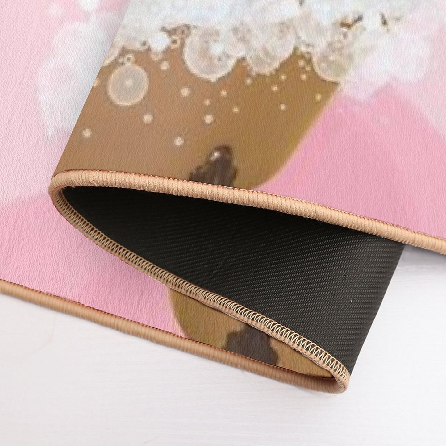 Cute Baby Mouse in A Bathtub, Girls Bathroom Print, Baby Animals in Tub, Whimsy Animal, Kids Bathroom Art  Pet-Safe Bath Mat