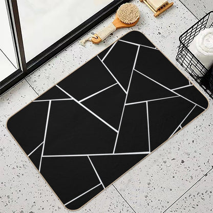 Black White Geometric Glam #2 #geo #decor #art Durable Bath Mat