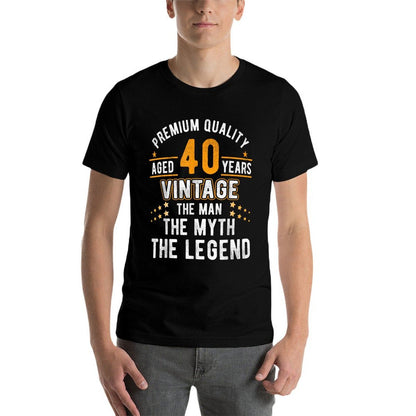 Vintage The Man Myth Legend 40 Years Old 40th Birthday  Heathered Texture T-Shirt