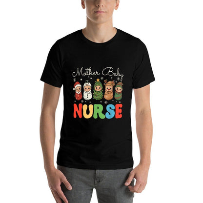 Mother Baby Nurse Christmas MBU Postpartum Nursing Xmas  Odor-resistant T-Shirt