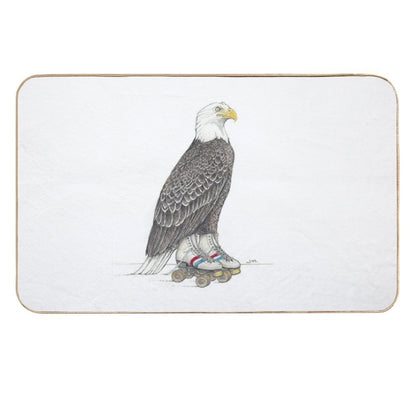 Eagle on Roller Skates  Pet-Safe Bath Mat