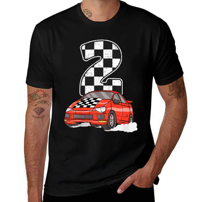 Birthday Boy 2 Two Race Car 2nd Birthday Racing Car  High-quality Stitching T-Shirt