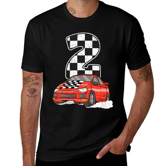 Birthday Boy 2 Two Race Car 2nd Birthday Racing Car  High-quality Stitching T-Shirt