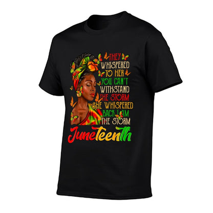 Juneteenth I Am The Storm Black Women Black History Month  Rolled Sleeves T-Shirt