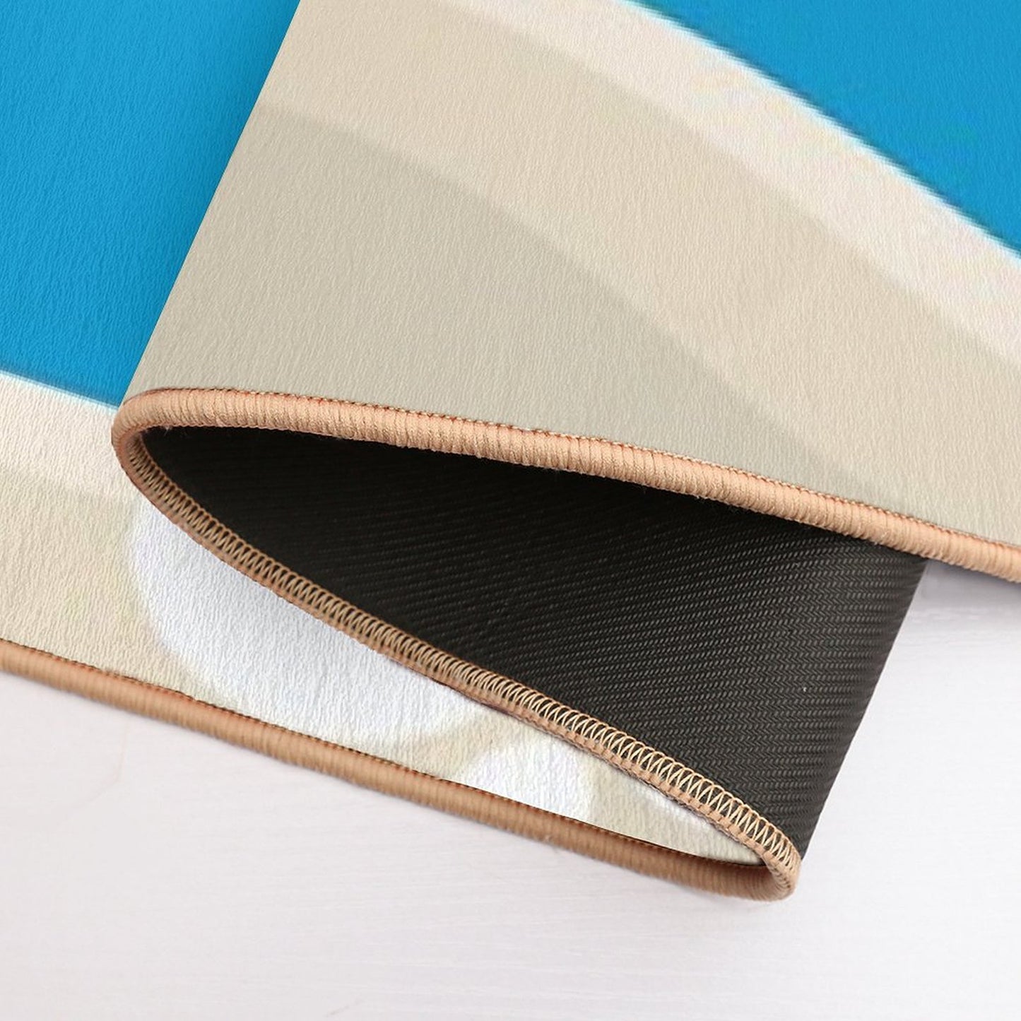 Beach Summertime Abstract Rainbow Print  Toxin-Free Bath Mat