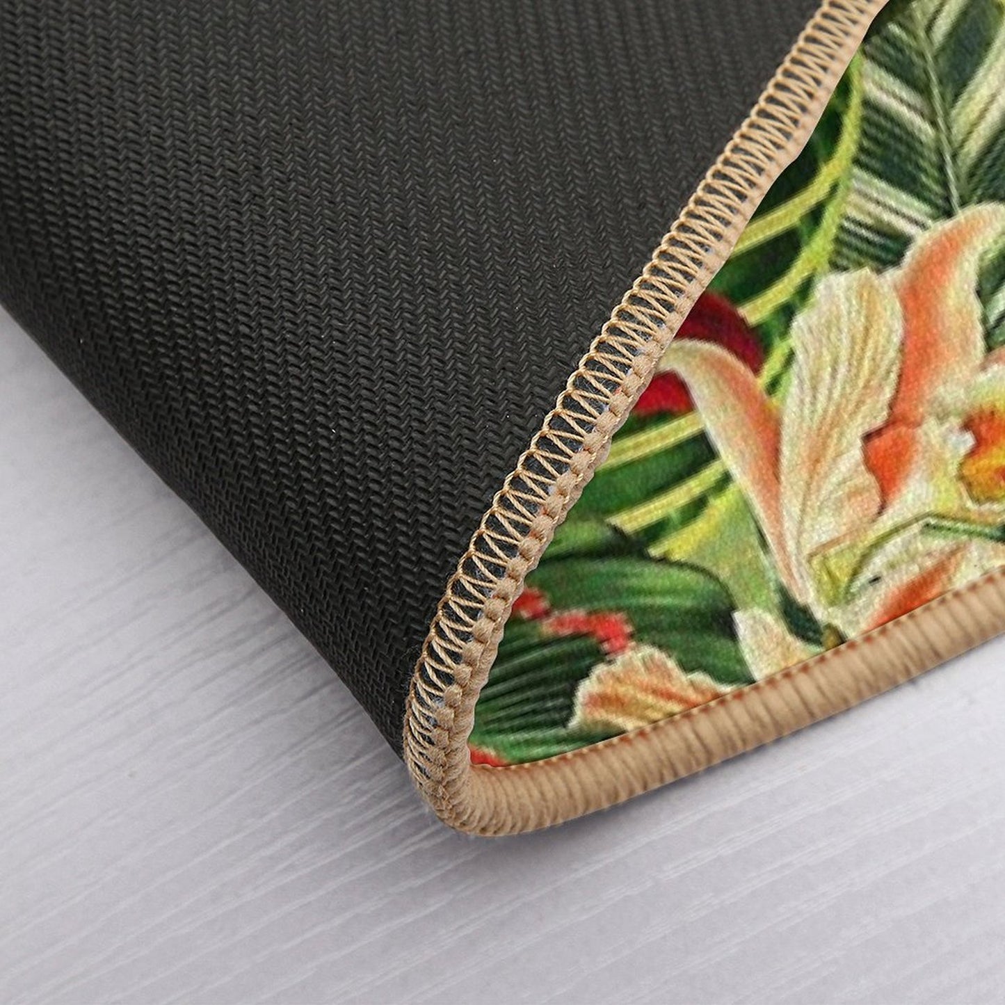 Vintage Tropical Bird Jungle Botanical Night Botanical Garden Nightgarden  Multi-Purpose Bath Mat