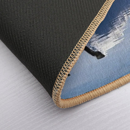 Horses And Moon  Easy Maintenance Bath Mat