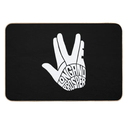 Star Trek Live Long And Prosper White  Long-Lasting Bath Mat