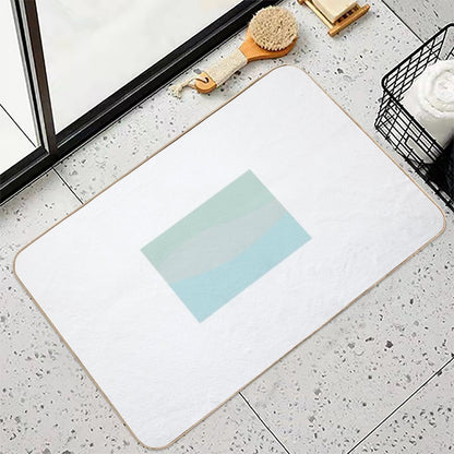 Teal Wave Pattern  Anti-Trip Bath Mat