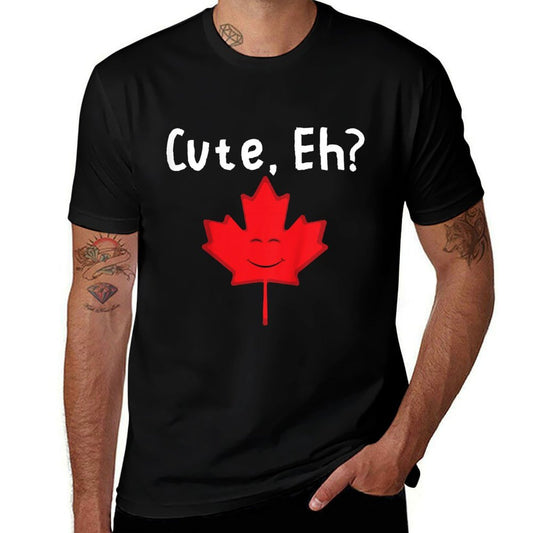 Kids Cute Eh Maple Leaf Cute Canada Canadian Kids Baby Boys Girls  Rolled Sleeves T-Shirt