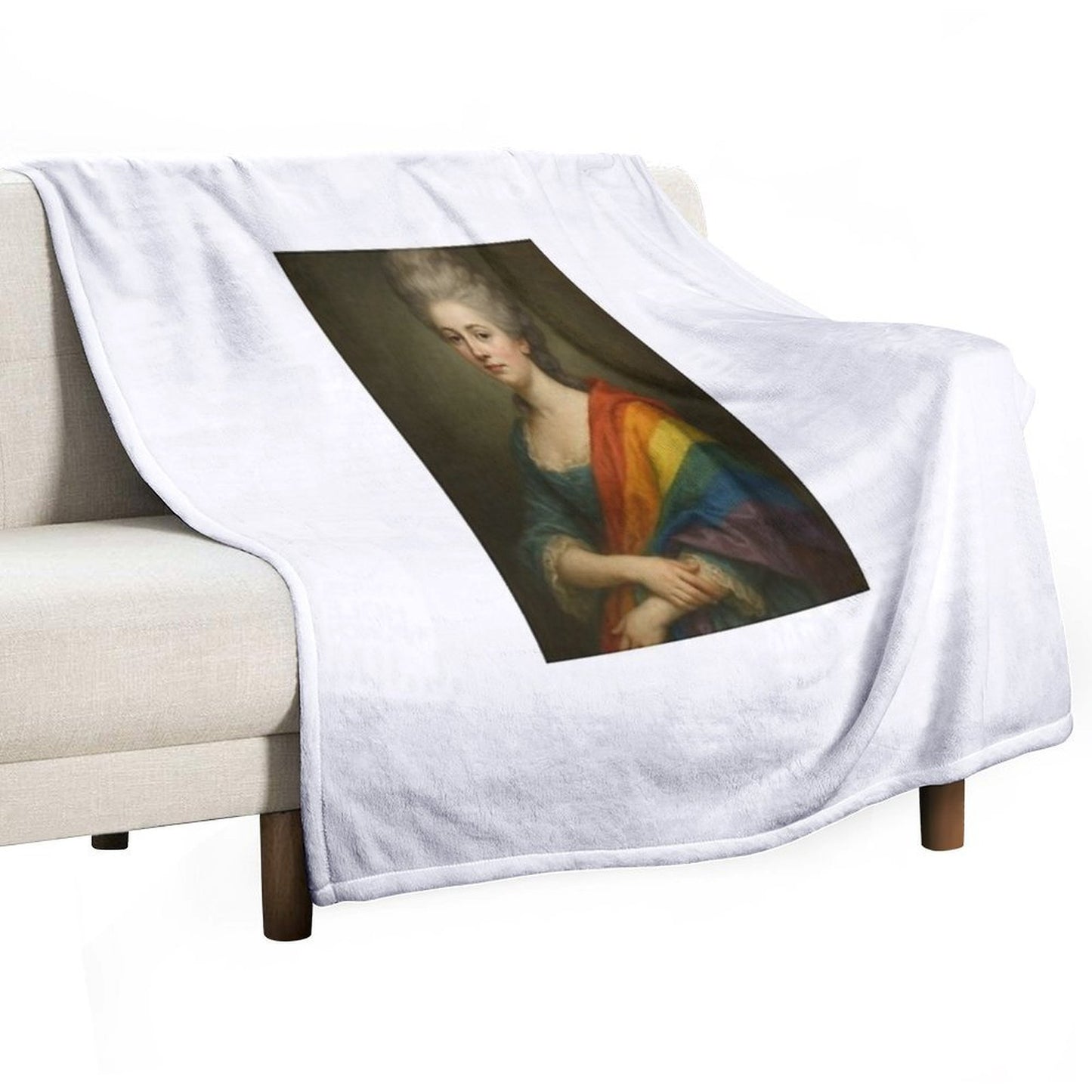 The Pride Aristocrat Draped in Defiance Easy Care Throw Blanket