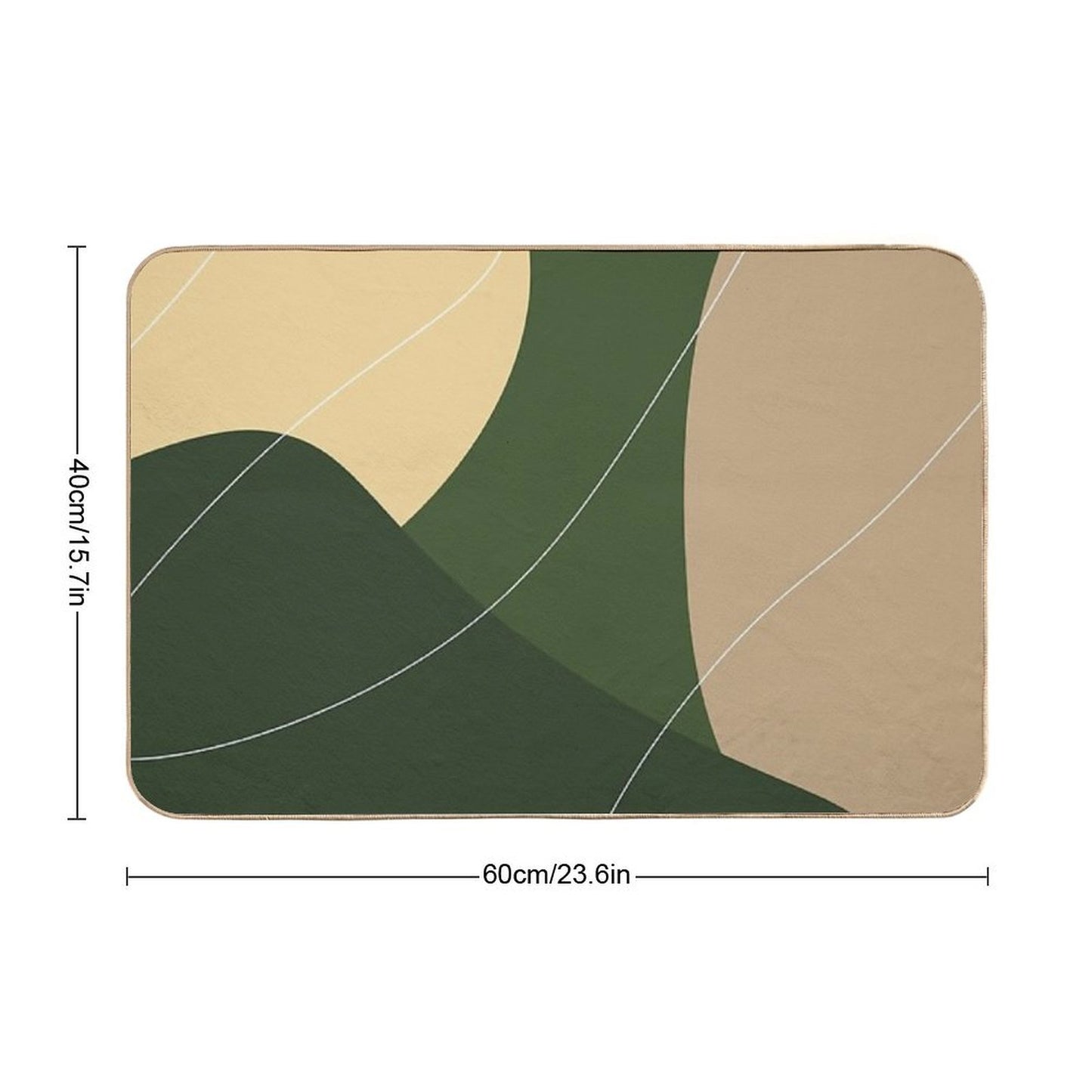 Abstract Lines Pattern IV  Toxin-Free Bath Mat