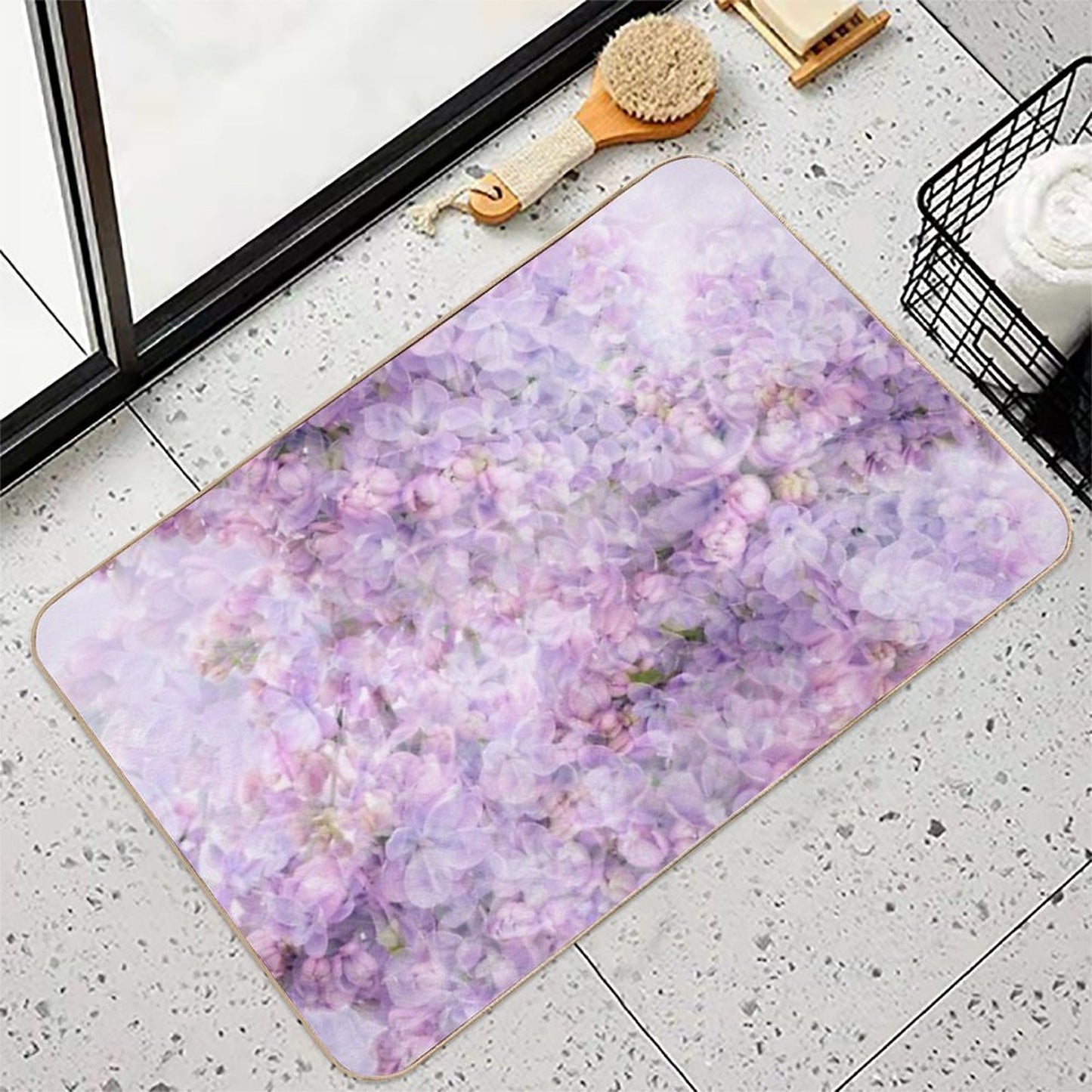 Romantic Lilac - Floral Art, Vintage  Versatile Bath Mat