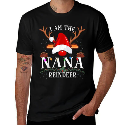I Am The Nana Reindeer Christmas Family  Eco-friendly Material T-Shirt